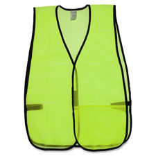 R3 Safety 81006 Pocketed Vest, Mesh, Lime
