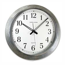 AOP401ZWA Artistic Products LLC Wall Clock, Galvanized Metal, 16", SilverCLOCK,WALL,GALVANIZED MTL