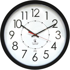 ILC 67801103 Chicago Lighthouse 14.5" Black Electric Wall Clock ILC67801103