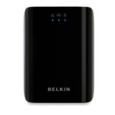 BLKF5D4074 Belkin Components AV Adapter, 300M Range, 200Mpbs Transfer Speed, BlackPOWERLINE AV ADAPTER
