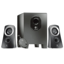 Speaker System,25 Watts,1 Subwoofer,2 Satellite Speakers,BK