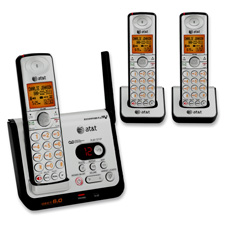 ATTCL82309 Advanced American Telephone Phone System 6.0,w/Answering Device/3 Handsets,Black/SilverPHONE,DGT TAD,EXP,DECT,CID
