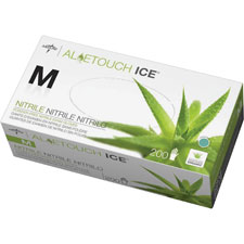 MII MDS195286 Medline AloeTouch Ice Nitrile Gloves MIIMDS195286
