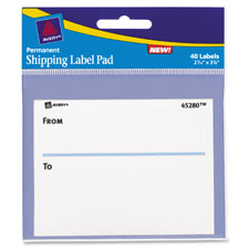 Shipping Label Pad, To/From, 3