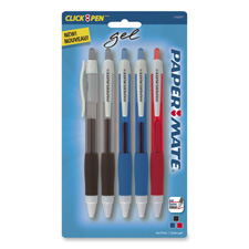 PAP1753367 Paper Mate Gel Pens, Retractable, 1.0mm, Red Ink/BarrelPEN,GEL,PPRMATE,1MM,RD