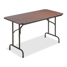 Lorell 65756 Folding Table, 60'' x 30'' x 29'', Medium Oak