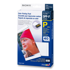 Sony SVMF40P2 Digital Photo Printer Media, 4'' x 6'', 40 Sheets, White