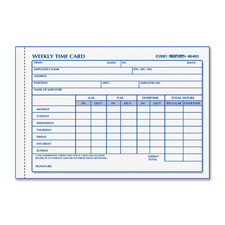 RED 4K403 Rediform Weekly Time Card Pad RED4K403