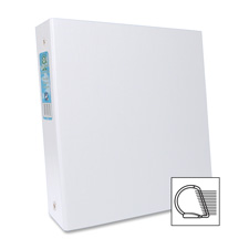 Aurora Products 09077 D-Ring Binders, 3'' Cap, 11'' x 8-1/2'', White, AUA09077, AUA 09077