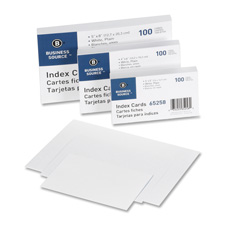 BSN 65258 Bus. Source Plain Index Cards BSN65258