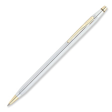 Medalist Ballpoint Pen, Chrome/Gold Barrel