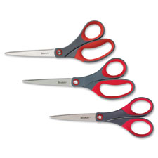 3M 1448 Scissors, Precision, 8'' Straight, Gray/Red, MMM1448, MMM 1448