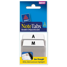 AVE 16303 Avery A-Z Durable & Repostionable Notetabs AVE16303
