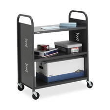 BRE TMU04ANMBT Bretford 3 Flat Shelves Utility Cart BRETMU04ANMBT