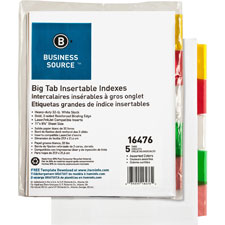BSN 16478 Bus. Source Tear-resistant Tab Index Dividers BSN16478