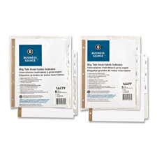 BSN 16477 Bus. Source Tear-resistant Clr Tab Index Dividers BSN16477
