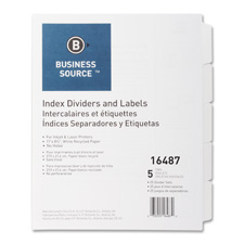 BSN 16487 Bus. Source Customize Laser Index Labels w/o Holes BSN16487