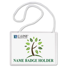 Badges & Holders, CLI 97043 C-Line Biodegradable Name Badge Kit  CLI97043