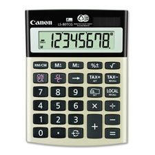 Canon LS80TCG 8-Digit Calculator, Dual Power, 4-1/8'' x 5-1/2'' x 1-1/3'', Black