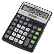 SHR ELR297BBK Sharp Semi-desk 4-Key Memory Recycled Calculator SHRELR297BBK