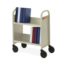BRE BOO227PB Bretford 2-Shelf Single-sided Book Truck BREBOO227PB