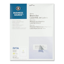BSN 26136 Bus. Source 8-1/2"x11" Block-Out Labels BSN26136
