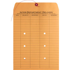 Business Source 42255 Envelopes, Interdepartmental, Two-sided, 10'' x 13'', 100/CT, Kraft