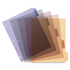 Business Source 32368 Insert Index Dividers, 8-1/2'' x 11'', 5-Tab, Multi