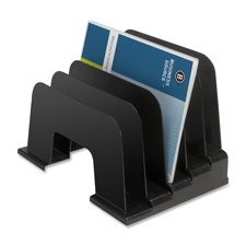 Business Source 62883 Large Step Organizer, 9-1/8'' x 9'' x 13-3/8'', Black