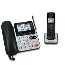 Advanced American Telephone CL84100 Phone, Corded/Cordless, 6.0, Caller ID, Expandable, BK/SR, ATTCL84100, ATT CL84100