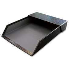 AUA 09117 Aurora Prod. Crocodile Collection Letter Trays AUA09117