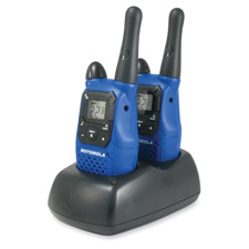 Motorola/PMC MC220RPR 2-Way Radio, Pair, 16 Mile Range, 22 Channels, Blue