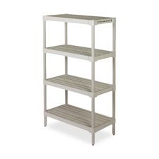 Continental 6485OY Ventilates Storage Shelf, 36-1/4'' x 18-1/8'' x 60-1/4'', Oyster Gray