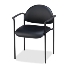 LLR 69507 Lorell Vinyl Reception Side Arm Guest Chairs LLR69507