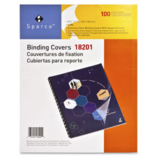 SPR 18201 Sparco Clear View Unpunched Presentation Covers SPR18201