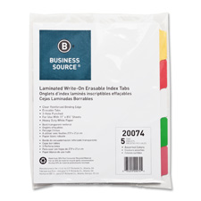 BSN 20074 Bus. Source Laminated Write-On Tab Indexes  BSN20074