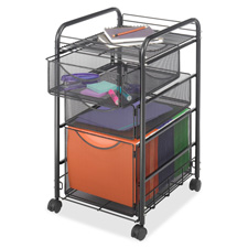 SAF 5213BL Safco Two Supply Drawer Mobile File Cart SAF5213BL