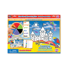 The Board Dudes 99104UA12 Spinner Dry-Erase Mat, Colors/Shapes, Assorted