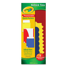 Crayola 044903 Restick'em Pockets, Repositionable, 5/Pockets