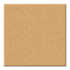 The Board Dudes 12702VA4 Cork Canvas Board, w/ Hardware, 14'' x 14'', Brown