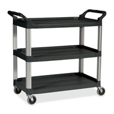 RCP 342488BK Rubbermaid 3-shelf Utility Cart RCP342488BK
