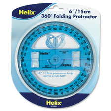 HLX 12081 Helix Recyclable Plastic Folding Protractor HLX12081