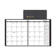 AT A GLANCE 702600512 Monthly Appt Book, 13 Months, Jan/Jan, 9'' x 11'', Black
