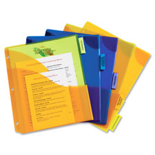 AVE 11273 Avery Durable Plastic 3-Pocket Tab Insert Dividers AVE11273
