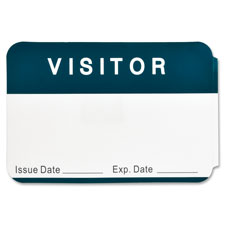 BSN 26467 Bus. Source Blue Border Selfl-stick Visitor Label BSN26467
