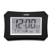 LLR 60998 Lorell LCD Wall/Alarm Clock LLR60998