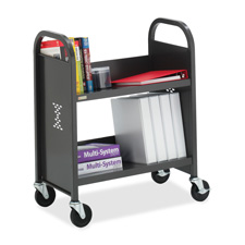 BRE TMD02ANMBT Bretford TechMark 2-shelf Book Truck BRETMD02ANMBT