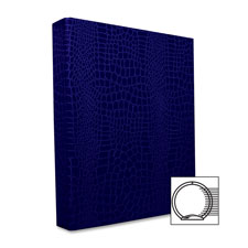 Aurora Products 10237 Crocodile Embossed Binder, 11'' x 8-1/2'', 1'' Cap., Purple, AUA10237, AUA 10237