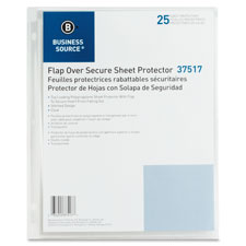 BSN 37517 Bus. Source Secure Flap Top Loading Sht Protectors BSN37517