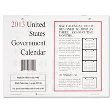 UCR 751015453736 Unicor Fed Wall Calendar UCR751015453736